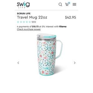 Swig-Scrub Life -Nurse Travel Mug 22oz-NWT